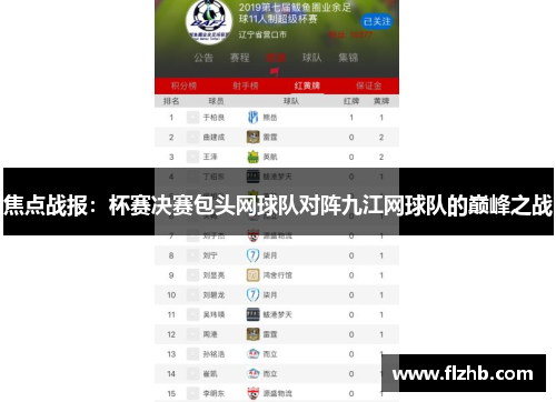 焦点战报：杯赛决赛包头网球队对阵九江网球队的巅峰之战
